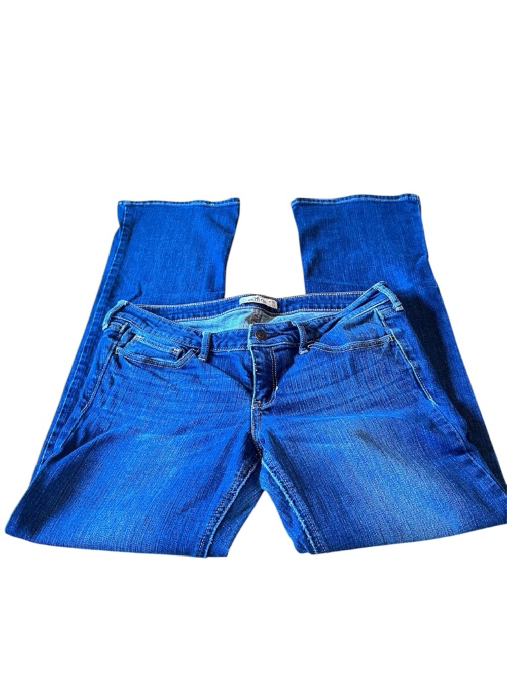 Hollister Women's Bright Blue Bootcut Jeans